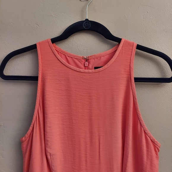 ANN TAYLOR Asymmetric Hem Flare Sleeveless Midi Dress - Picture 5 of 12
